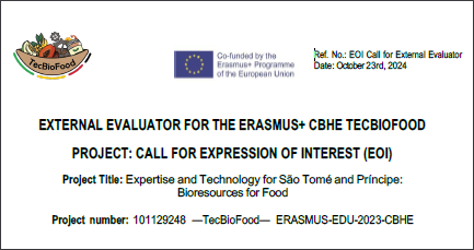 Convocatoria para Avaliador externo do Proxecto Erasmus+ CBHE TecBioFood